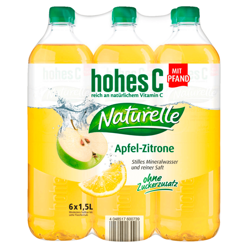 Hohes C Naturelle Apfel-Zitrone 6x1,5l